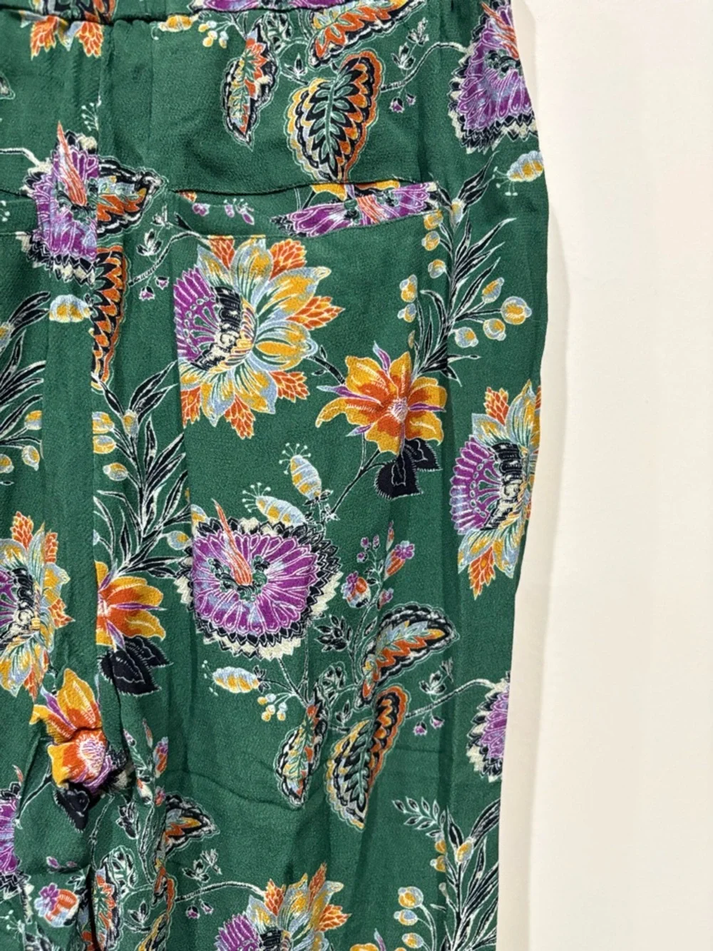 Equipment Jacqueline Floral-Print Side-Slit Wide-Leg Trousers Size 0 - Picture 8 of 10